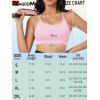 imageMAGCOMSEN Womens Strappy Sports Bra Padded Backless Sexy Low Impact MoistureWicking Wireless for Yoga Workout FitnessLight Pink