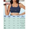 imageMAGCOMSEN Womens Strappy Sports Bra Padded Backless Sexy Low Impact MoistureWicking Wireless for Yoga Workout FitnessNavy Blue