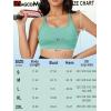 imageMAGCOMSEN Womens Strappy Sports Bra Padded Backless Sexy Low Impact MoistureWicking Wireless for Yoga Workout FitnessWaterfall Green