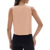 imageMAGCOMSEN Womens Workout Tank Tops Sleeveless Yoga Shirts Cropped Loose Fit Athletic Dry Fit Moisture WickingApricot