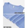 imageMAGCOMSEN Womens Workout Tank Tops Sleeveless Yoga Shirts Cropped Loose Fit Athletic Dry Fit Moisture WickingLight Blue