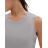 imageMAGCOMSEN Womens Workout Tank Tops Sleeveless Yoga Shirts Cropped Loose Fit Athletic Dry Fit Moisture WickingLight Grey