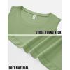 imageMAGCOMSEN Womens Workout Tank Tops Sleeveless Yoga Shirts Cropped Loose Fit Athletic Dry Fit Moisture WickingMist Green