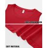 imageMAGCOMSEN Womens Workout Tank Tops Sleeveless Yoga Shirts Cropped Loose Fit Athletic Dry Fit Moisture WickingRed