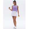 imageMAGCOMSEN Womens Workout Tank Tops Sleeveless Yoga Shirts Cropped Loose Fit Athletic Dry Fit Moisture WickingTaro Purple