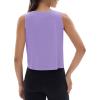 imageMAGCOMSEN Womens Workout Tank Tops Sleeveless Yoga Shirts Cropped Loose Fit Athletic Dry Fit Moisture WickingTaro Purple