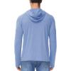 imageMAGCOMSEN Mens UPF 50 Sun Protection Hoodie Lightweight Long Sleeve Rash Guard Shirts Fishing Swim Athletic WorkoutLight Blue