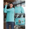 imageMAGCOMSEN Mens UPF 50 Sun Protection Hoodie Lightweight Long Sleeve Rash Guard Shirts Fishing Swim Athletic WorkoutLight Green