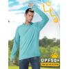 imageMAGCOMSEN Mens UPF 50 Sun Protection Hoodie Lightweight Long Sleeve Rash Guard Shirts Fishing Swim Athletic WorkoutLight Green