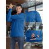 imageMAGCOMSEN Mens UPF 50 Sun Protection Hoodie Lightweight Long Sleeve Rash Guard Shirts Fishing Swim Athletic WorkoutMiddle Blue