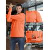imageMAGCOMSEN Mens UPF 50 Sun Protection Hoodie Lightweight Long Sleeve Rash Guard Shirts Fishing Swim Athletic WorkoutOrange