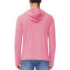 imageMAGCOMSEN Mens UPF 50 Sun Protection Hoodie Lightweight Long Sleeve Rash Guard Shirts Fishing Swim Athletic WorkoutPink