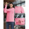 imageMAGCOMSEN Mens UPF 50 Sun Protection Hoodie Lightweight Long Sleeve Rash Guard Shirts Fishing Swim Athletic WorkoutPink