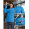imageMAGCOMSEN Mens UPF 50 Sun Protection Hoodie Lightweight Long Sleeve Rash Guard Shirts Fishing Swim Athletic WorkoutSea Blue