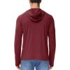 imageMAGCOMSEN Mens UPF 50 Sun Protection Hoodie Lightweight Long Sleeve Rash Guard Shirts Fishing Swim Athletic WorkoutWine Red
