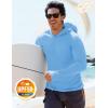 imageMAGCOMSEN Mens UPF 50 Sun Protection Shirts Quick Dry Long Sleeve Rash Guard Lightweight Hoodie Shirt Fishing RunningBlue