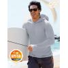 imageMAGCOMSEN Mens UPF 50 Sun Protection Shirts Quick Dry Long Sleeve Rash Guard Lightweight Hoodie Shirt Fishing RunningLight Grey