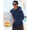 imageMAGCOMSEN Mens UPF 50 Sun Protection Shirts Quick Dry Long Sleeve Rash Guard Lightweight Hoodie Shirt Fishing RunningNavy