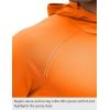 imageMAGCOMSEN Mens UPF 50 Sun Protection Shirts Quick Dry Long Sleeve Rash Guard Lightweight Hoodie Shirt Fishing RunningOrange