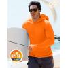 imageMAGCOMSEN Mens UPF 50 Sun Protection Shirts Quick Dry Long Sleeve Rash Guard Lightweight Hoodie Shirt Fishing RunningOrange