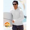 imageMAGCOMSEN Mens UPF 50 Sun Protection Shirts Quick Dry Long Sleeve Rash Guard Lightweight Hoodie Shirt Fishing RunningWhite
