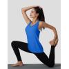 imageMAGCOMSEN Womens Sleeveless Workout Tank Tops UPF 80 Racerback Shirts Quick Dry UV Protection Athletic Gym Summer TopsAzure