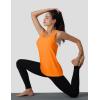 imageMAGCOMSEN Womens Sleeveless Workout Tank Tops UPF 80 Racerback Shirts Quick Dry UV Protection Athletic Gym Summer TopsFluorescent Orange