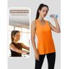 imageMAGCOMSEN Womens Sleeveless Workout Tank Tops UPF 80 Racerback Shirts Quick Dry UV Protection Athletic Gym Summer TopsFluorescent Orange