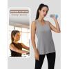 imageMAGCOMSEN Womens Sleeveless Workout Tank Tops UPF 80 Racerback Shirts Quick Dry UV Protection Athletic Gym Summer TopsLight Grey
