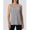 imageMAGCOMSEN Womens Sleeveless Workout Tank Tops UPF 80 Racerback Shirts Quick Dry UV Protection Athletic Gym Summer TopsLight Grey