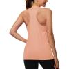 imageMAGCOMSEN Womens Sleeveless Workout Tank Tops UPF 80 Racerback Shirts Quick Dry UV Protection Athletic Gym Summer TopsApricot