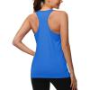 imageMAGCOMSEN Womens Sleeveless Workout Tank Tops UPF 80 Racerback Shirts Quick Dry UV Protection Athletic Gym Summer TopsAzure