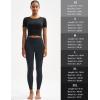 imageMAGCOMSEN Womens Crop Workout Tops Yoga Short Sleeve Athletic Shirts Cropped Slim Fit Gym Clothes Tight Tshirt ExerciseBlack