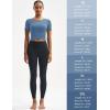 imageMAGCOMSEN Womens Crop Workout Tops Yoga Short Sleeve Athletic Shirts Cropped Slim Fit Gym Clothes Tight Tshirt ExerciseHaze Blue