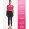 imageMAGCOMSEN Womens Crop Workout Tops Yoga Short Sleeve Athletic Shirts Cropped Slim Fit Gym Clothes Tight Tshirt ExerciseRose Red