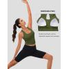 imageMAGCOMSEN Womens Workout Tank Tops with Built in Bra Athletic Racerback Support Tanks Padded Fitted Yoga Crop Gym ActivewearArmy Green