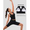imageMAGCOMSEN Womens Workout Tank Tops with Built in Bra Athletic Racerback Support Tanks Padded Fitted Yoga Crop Gym ActivewearBlack