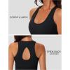 imageMAGCOMSEN Womens Workout Tank Tops with Built in Bra Athletic Racerback Support Tanks Padded Fitted Yoga Crop Gym ActivewearBlack