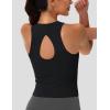 imageMAGCOMSEN Womens Workout Tank Tops with Built in Bra Athletic Racerback Support Tanks Padded Fitted Yoga Crop Gym ActivewearBlack
