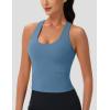 imageMAGCOMSEN Womens Workout Tank Tops with Built in Bra Athletic Racerback Support Tanks Padded Fitted Yoga Crop Gym ActivewearBlue