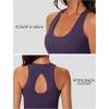 imageMAGCOMSEN Womens Workout Tank Tops with Built in Bra Athletic Racerback Support Tanks Padded Fitted Yoga Crop Gym ActivewearDeep Purple