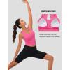 imageMAGCOMSEN Womens Workout Tank Tops with Built in Bra Athletic Racerback Support Tanks Padded Fitted Yoga Crop Gym ActivewearRose Red