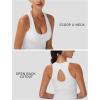 imageMAGCOMSEN Womens Workout Tank Tops with Built in Bra Athletic Racerback Support Tanks Padded Fitted Yoga Crop Gym ActivewearWhite