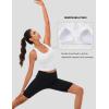 imageMAGCOMSEN Womens Workout Tank Tops with Built in Bra Athletic Racerback Support Tanks Padded Fitted Yoga Crop Gym ActivewearWhite