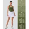 imageMAGCOMSEN Womens Crop Workout Tank Tops with Built in Bra Fitted Racerback Sleeveless Yoga Shirts CamisoleArmy Green