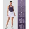 imageMAGCOMSEN Womens Crop Workout Tank Tops with Built in Bra Fitted Racerback Sleeveless Yoga Shirts CamisolePurple