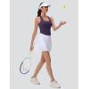 imageMAGCOMSEN Womens Crop Workout Tank Tops with Built in Bra Fitted Racerback Sleeveless Yoga Shirts CamisolePurple