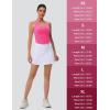imageMAGCOMSEN Womens Crop Workout Tank Tops with Built in Bra Fitted Racerback Sleeveless Yoga Shirts CamisoleRose Red
