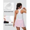 imageMAGCOMSEN Womens Crop Workout Tank Tops with Built in Bra Fitted Racerback Sleeveless Yoga Shirts CamisoleWhite