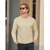 imageMAGCOMSEN Mens Long Sleeve Shirt with Pocket Cotton Crew Neck Shirts Casual Lightweight TShirtApricot